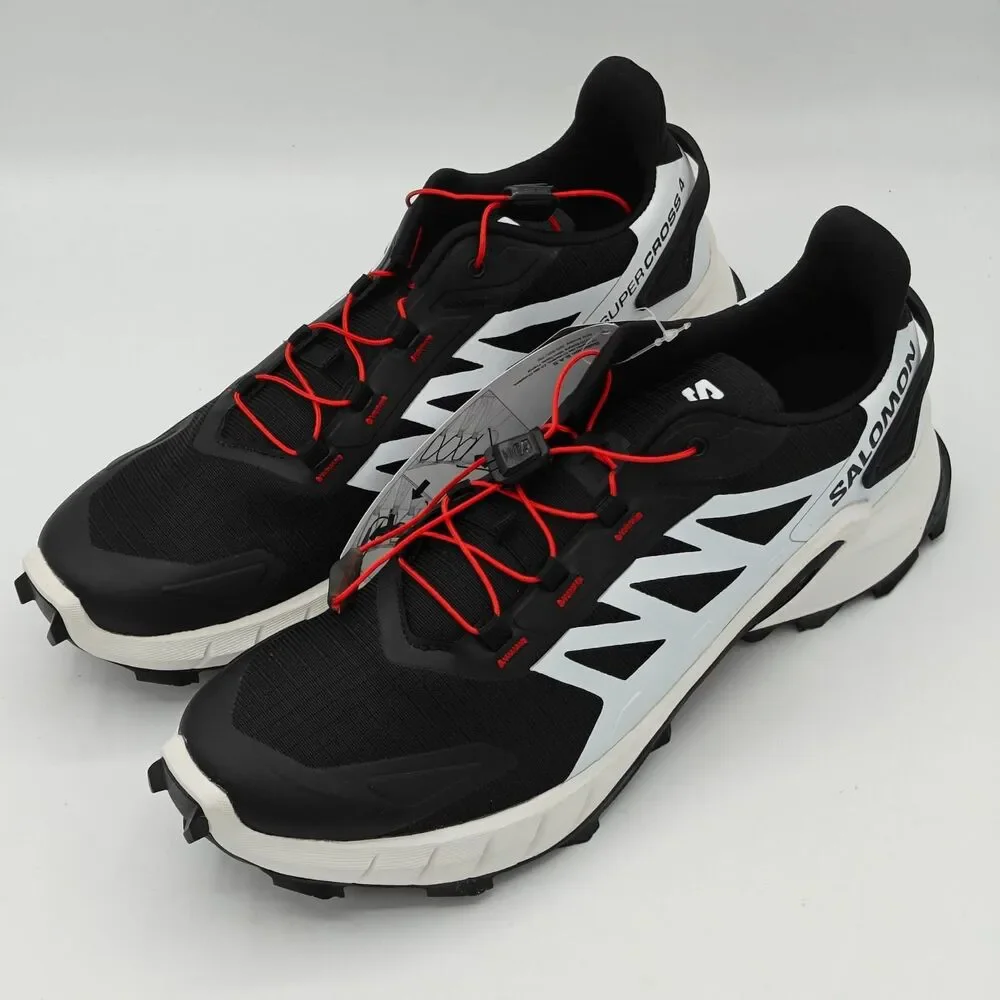 Salomon Supercross 4 Trail Running Shoes Men’s Black White Red Size US 9 Hiking